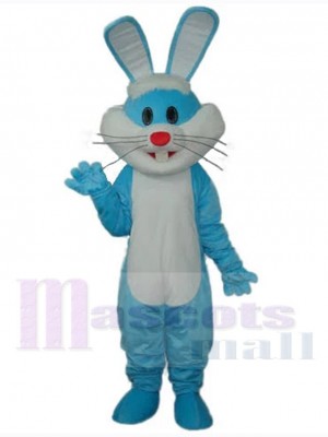 Lapin de Pâques bleu et blanc Mascotte Costume Animal