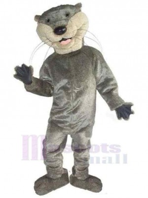 Chat gris comique Costume de mascotte Animal aux petits yeux