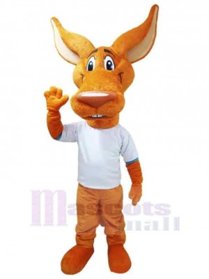 Loup orange Costume de mascotte Animal avec de grandes oreilles