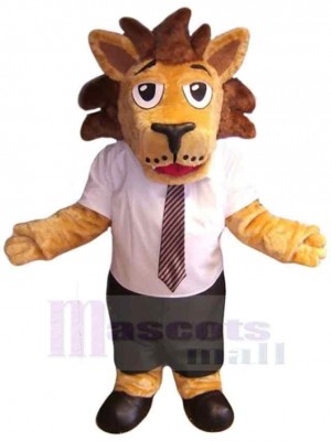 Lion Mascotte Costume Animal en tee-shirt blanc