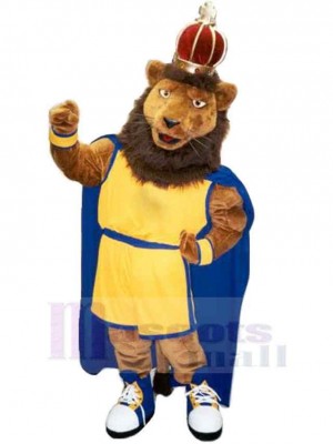 Lion roi musclé fort Mascotte Costume Animal