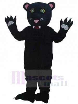 Léopard noir aux dents acérées Mascotte Costume Animal