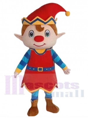 Elfe drôle Prince Garçon Costume de mascotte Dessin animé