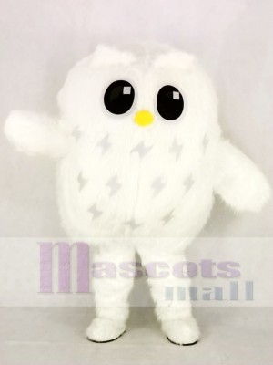 Mignonne blanc Hibou Mascotte Costume École